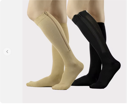 Bas de compression 15-20 mmhg avec fermeture éclair