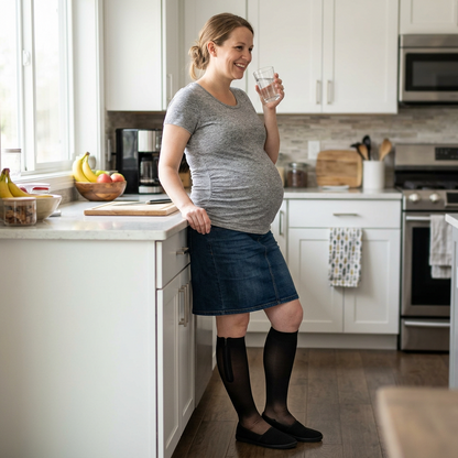 Bas de compression 15-20 mmhg avec fermeture éclair